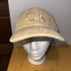 Calvin Klein Corduroy baseball Cap CK Signature Logo Beige